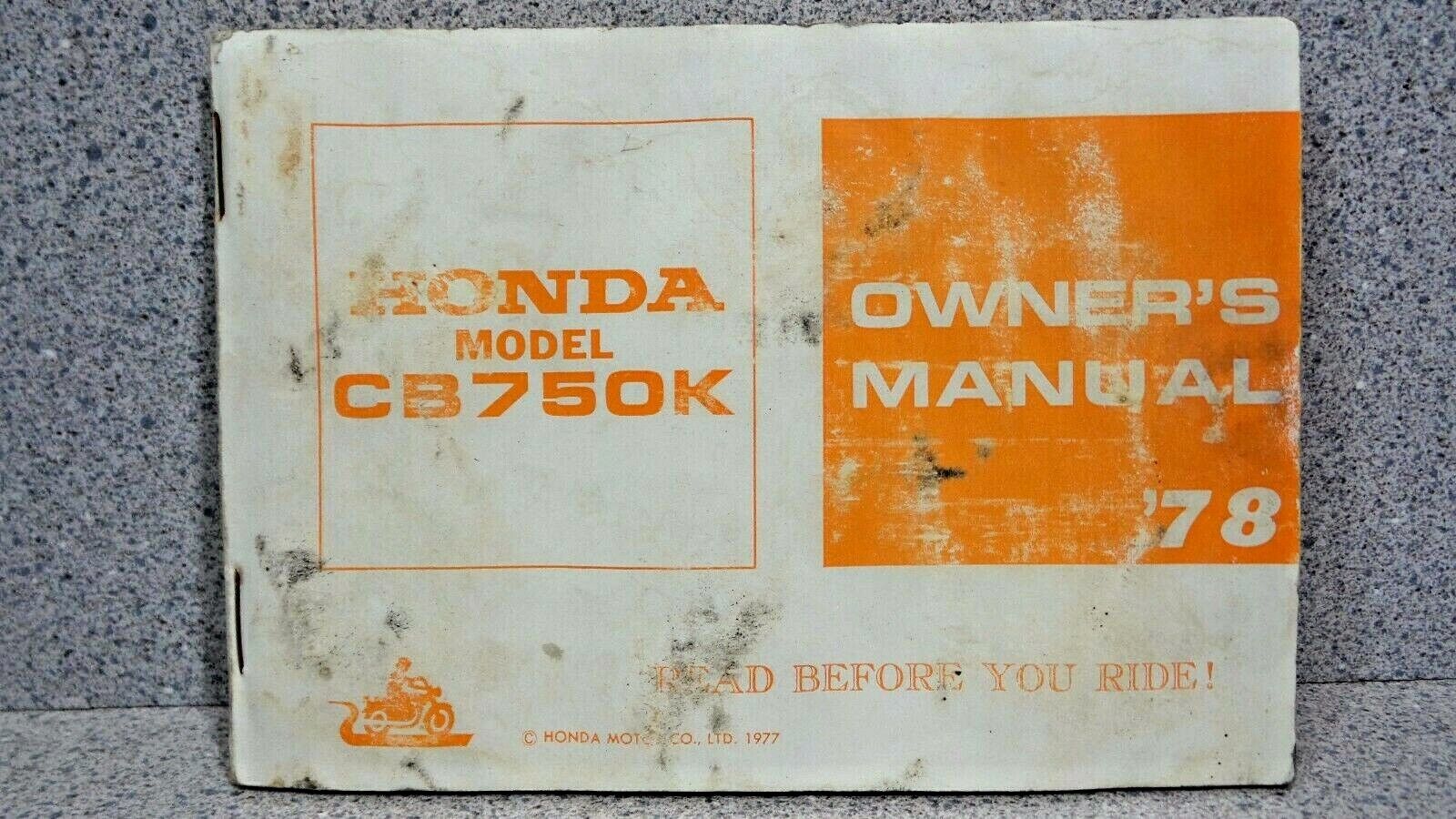 1978 HONDA CB750K CB 750 K SHOP SERVICE OWNER'S MANUAL specialty Max 82% OFF shop