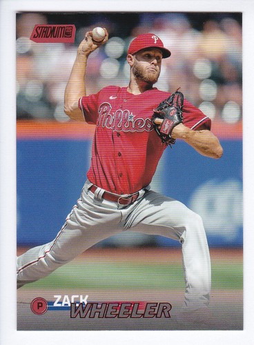 2023 Topps Stadium Club #173 ZACK WHEELER Phillies RED FOIL Parallel - Picture 1 of 2