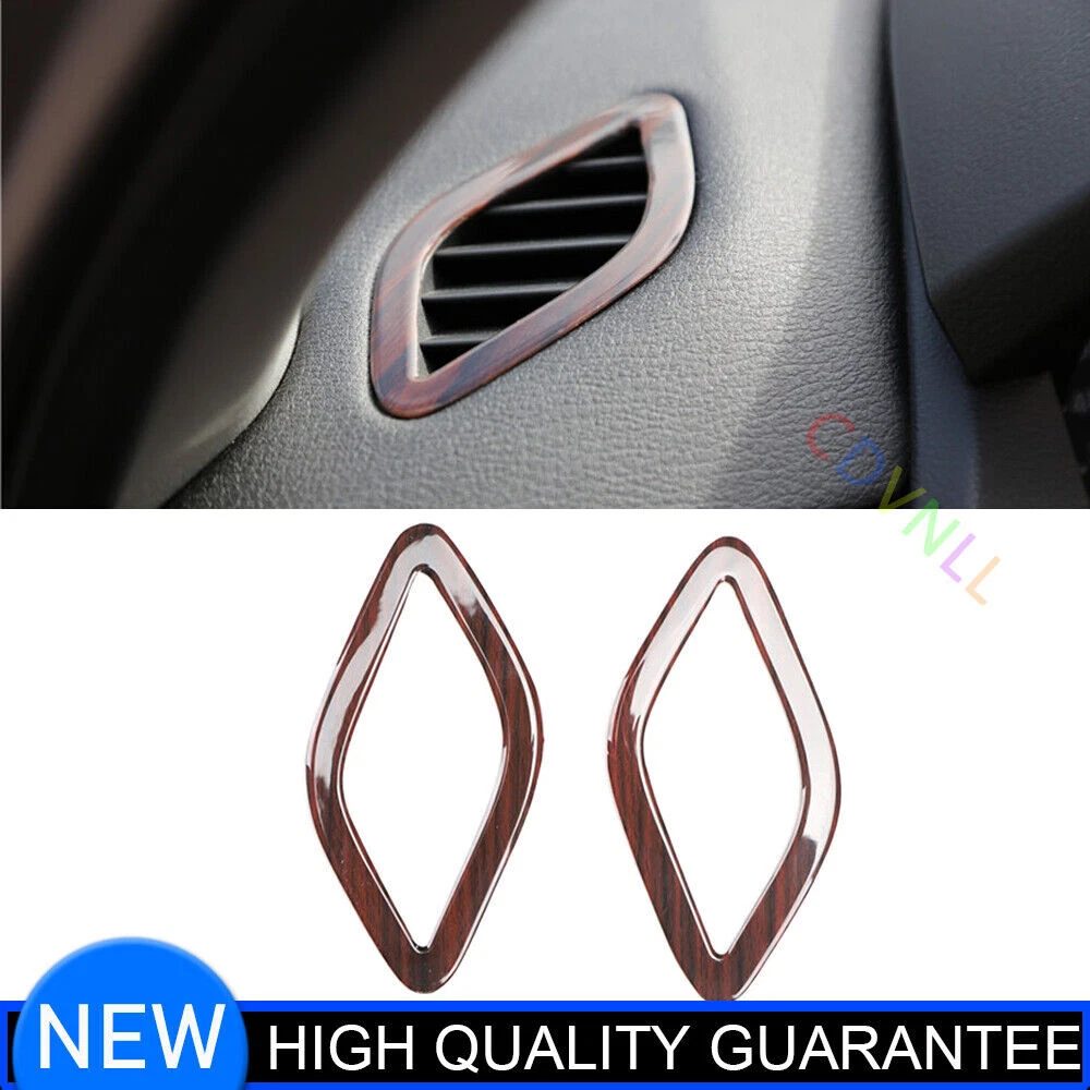 Fit For BMW X1 2010-2015 Wood Grain Inner Dashboard Air Outlet Vent Cover Trim