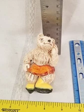 Polar Bear Ice Skater Figurine Skirt Clay Art