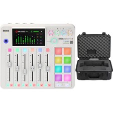 Rode Rodecaster Pro II Podcast Production Console and Case Bundle - White