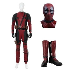 Deadpool 2 Cosplay Costume Jumpsuit UK XS + Boots Marvel Fancy Dress Excellent