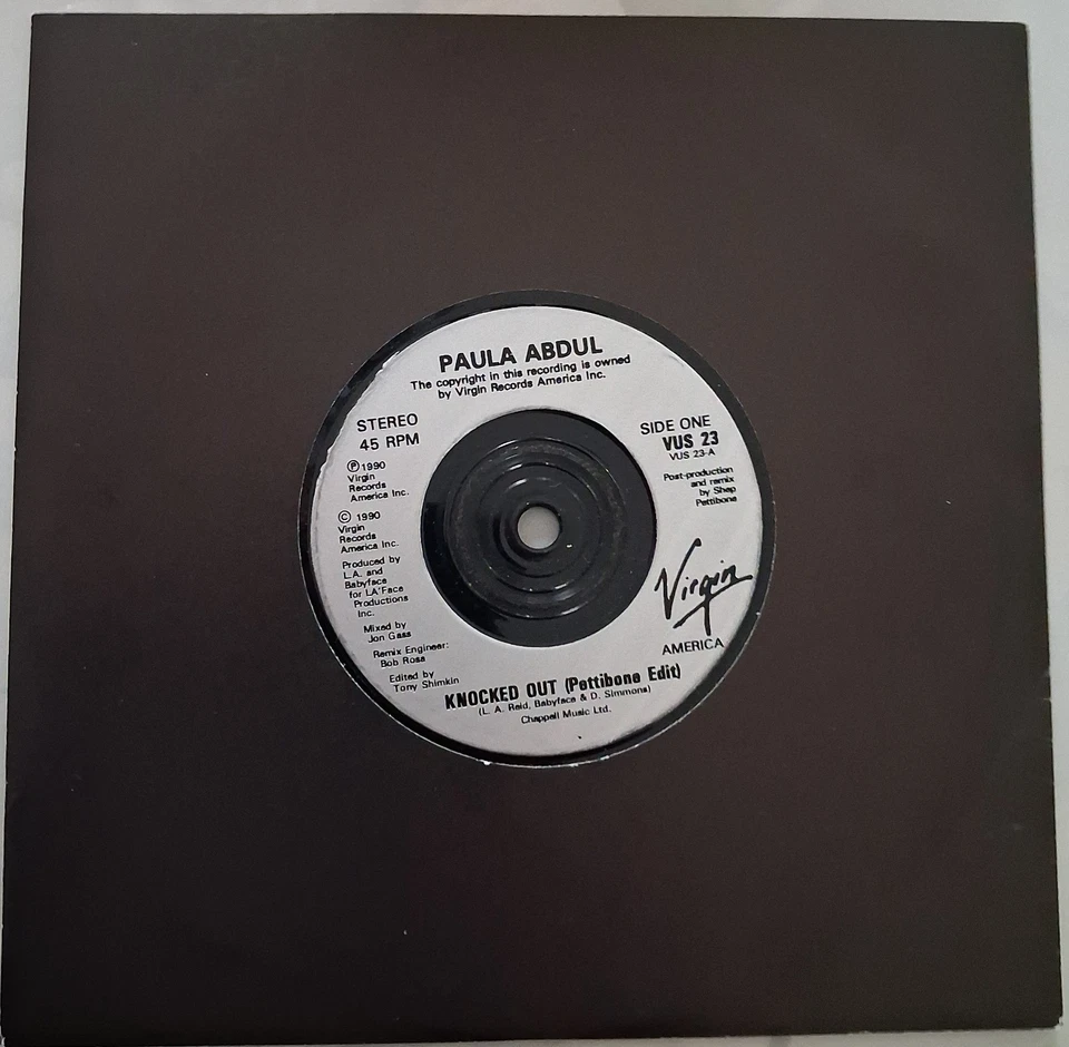Paula Abdul - Knocked Out (1990 7inch Vinyl Single Gatefold Sleeve) VG+/VG+ - Image 4 of 4