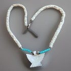Vintage Turquoise MOP Necklace Heishi Bead Eagle MOP Pendant Southwestern 16 In — photo 1