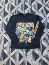 Vintage 90s Youth Yu-Gi-Oh Long Sleeve T Shirt Size Boys Med 17x21 Yugioh