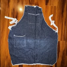 Vintage Ansell Edmont Industrial Denim Apron Workwear USA Made 80s-90s