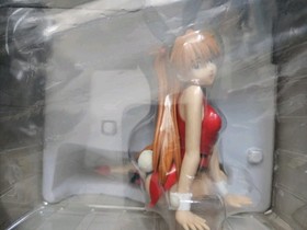Set  Sega Neon Genesis Asuka Langley In Bunny Girl & Dealer Bunny Girl Figures