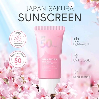 LAIKOU Japan Sakura Sunscreen SPF50 Lightweight Formula Longlasting UV Protection