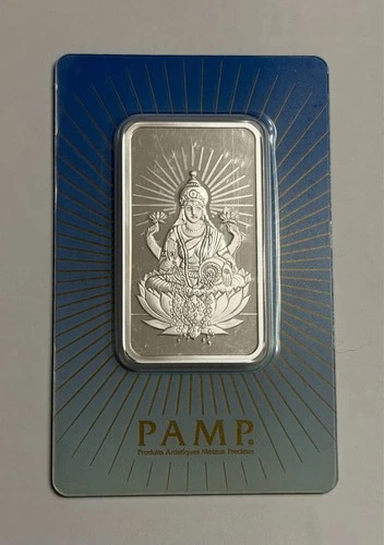 Pamp Suisse Religious Series Hindu Goddess Lakshmi .999 Fine Silver 1oz Art Bar