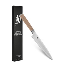Shun Classic Blonde 6.5" Nakiri Knife, Handcrafted Japanese Vegetable Knife, ...