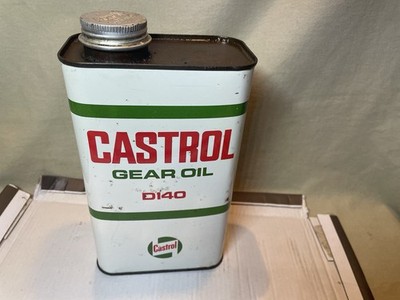 CASTROL OLDTIMER BLECH AUTO GARAGE WERBUNG GETRIEBEÖL DOSE DISPLAY