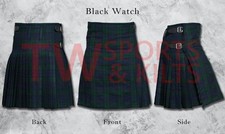 Scottish Outfit Black Watch Tartan Kilt Set - 08 Pieces Kilt Accessories for Men