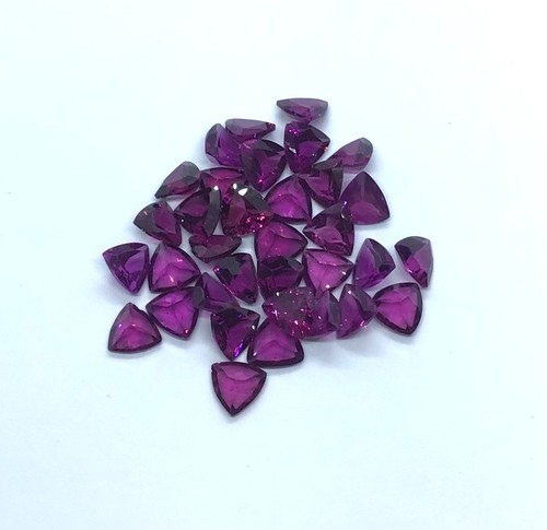 Pink Rodholite Trillion Garnet Cut Faceted Natural Loose Gemstone Making Jewelry - Picture 4 of 8