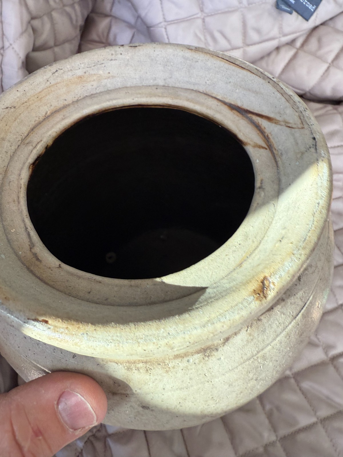 Weeks Bros Akron Ohio Stoneware Crock Jar Antique Salt Glaze Pottery 9"