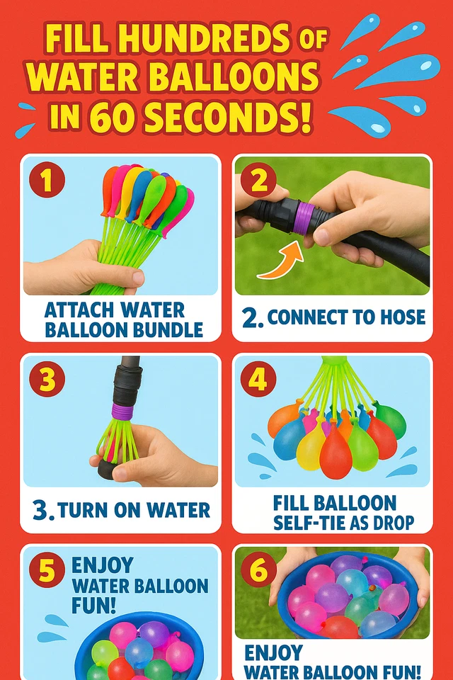 🎉 1,110 Quick Fill Water Balloons (10 Bags) – FREE SHIPPING – USA SELLER! 🇺🇸 - Image 3 of 3