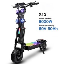 8000W Motor Electric Scooter Adult 55mph 60V50A RemoteControl E-Scooter Foldable
