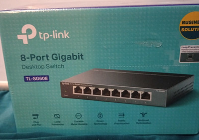 New TP-Link TL-608 Desktop Switch 8-Port Gigabit 10/100/1000 Mbps