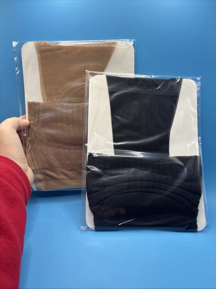 2 pares de medias Victoria’s Secret ultra transparentes de colección negras medianoche y champán Foto 4 de 4