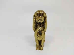 Vintage Rare Mid-century Brass "Lady" From Lady And The Tramp Paperweight