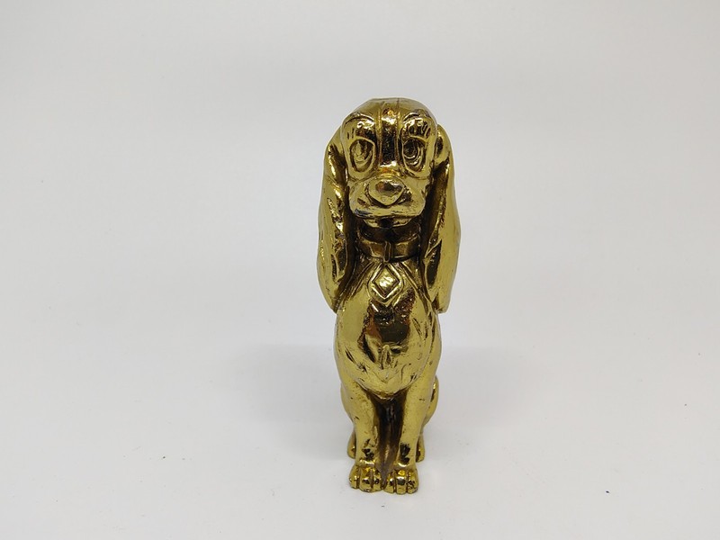 Vintage Rare Mid-century Brass "Lady" From Lady And The Tramp Paperweight
