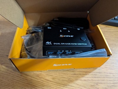 KCEVE 4K 60Hz USB3.0 DP Dual Monitors KVM Switch (KC-KVM202DP)