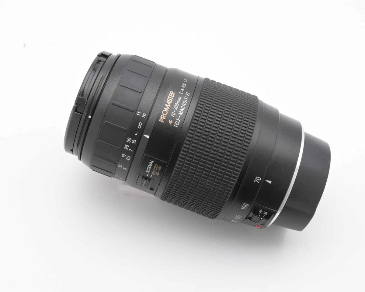Promaster AF 70-300mm 1:4-5.6 lens for Minolta Maxxum/Sony Alpha A-mount SLR/DSLR/SLT camera