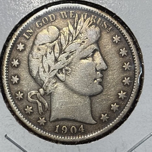 1904 50C Barber Half Dollar Nice Original Free Shipping
