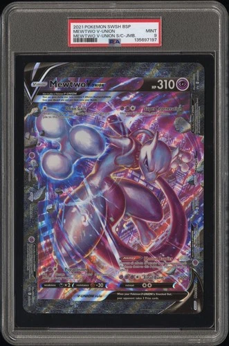 2021 POKEMON SWSH MEWTWO V-UNION SPECIAL COLLECTION MEWTWO V-UNION PSA 9
