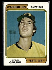 1974 Topps John Grubb #32 Washington Variation San Diego Padres VG VC1107