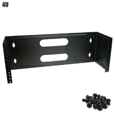 4U 19'' Wall Mount Bracket Hinged Rack Network 6'' Deep For 96 Port Patch Panel