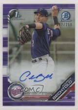 2019 Bowman Chrome Prospect Purple Refractor 92/250 Andrew Bechtold Auto 0c6