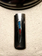NATIVE AMERICAN VINTAGE LIGHTER COVER LIGHTING BOLT INLAID TURQUOISE & CORAL