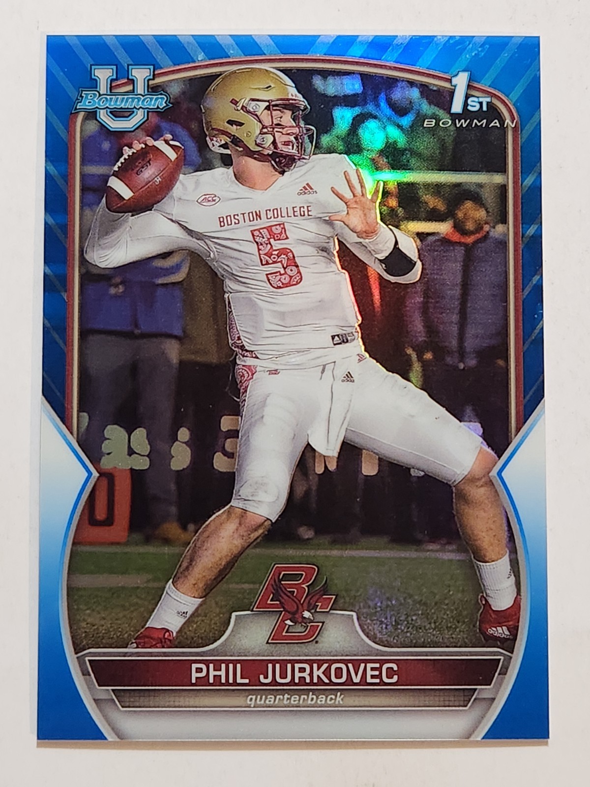 2022 Bowman University Chrome Football #35 Phil Jurkovec Blue Refractor #135/199