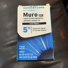 Bausch & Lomb Muro 128 5% Sodium Chloride Ophthalmic Ointment Twin Pack (READ)