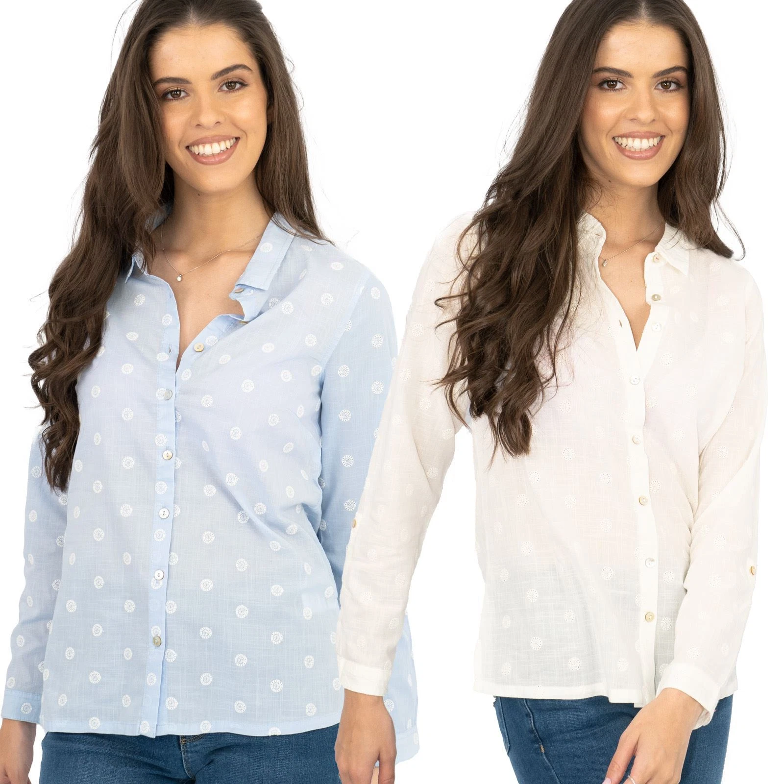 White Stuff Womens Long Sleeve Embroidered Floral Lightweight Cotton Shirts Tops
Opens in a new wind