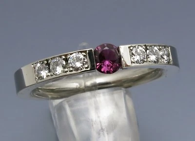 REIF-DESIGN - TOPSCHÖNER 0,71 CARAT RUBIN BRILLANT SPANNRING - UNIKAT - Bild 1 von 4
