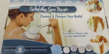 Spin Spa Spinning Spa Brush Cleanse Body Massage Water Shower Pumice NEW SEALED