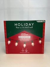 25 Incandescent Clear C9 Christmas Wedding Lights In/Outdoor Holiday Living