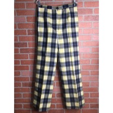 Vintage Womens Wool Trousers Pants Tartan Plaid Size 14 Hunter Sportswear