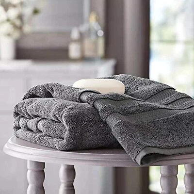Member's Mark Hotel Premier Collection 100% Cotton Luxury Bath Towel Grey 30x58