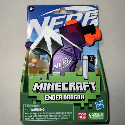 NEW Hasbro F4423 Nerf MicroShots Minecraft ENDER DRAGON Mini Blaster Gun#