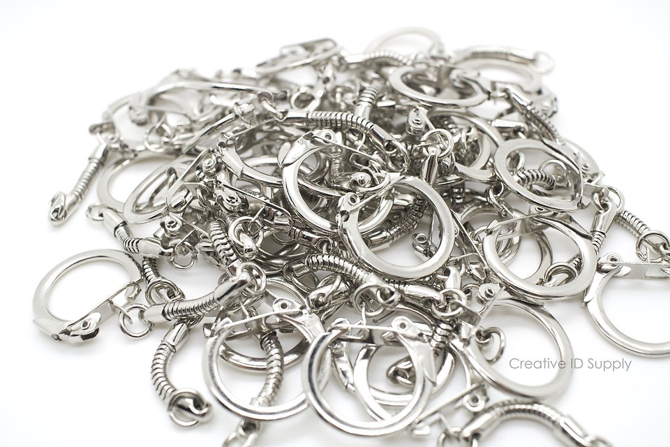 Snap Ring Chain Key Chains Snake Chain w/ Snap End & Jump Ring Bulk 10/25/50/100 Pcs ...