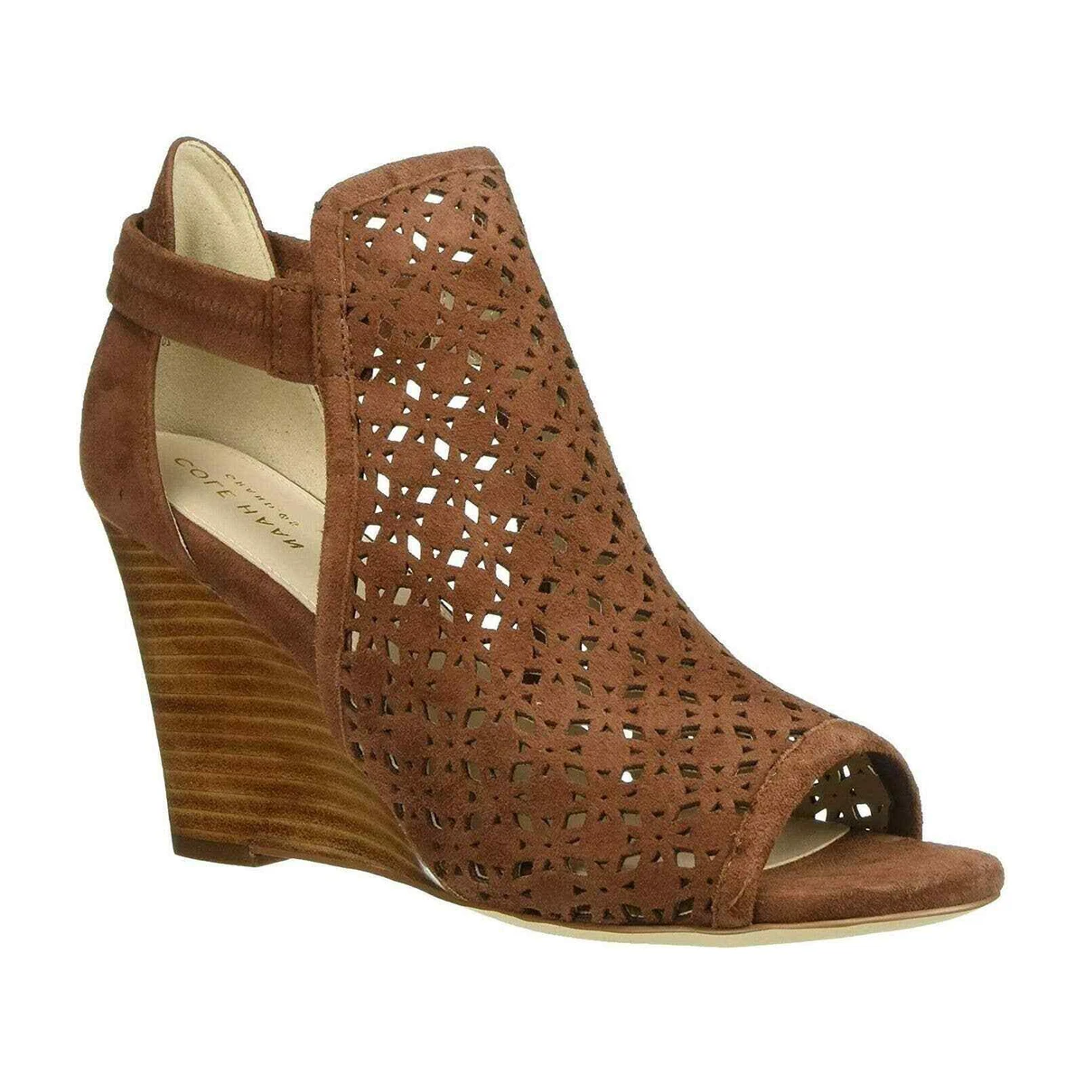 Cole Haan Women Edie Wedge Bootie 85MM Sandals Size US 11B Brown