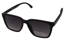Kenneth Cole Reaction Mens Matte Black Sunglass Soft Square Plastic KC1434. 2B