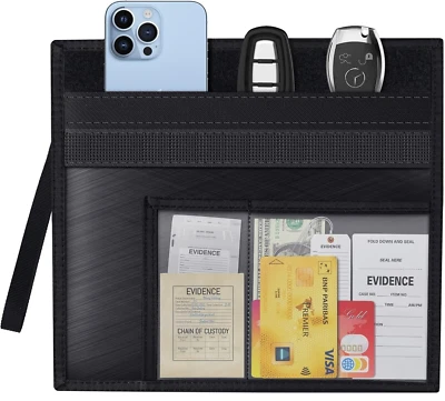 SAMFOLK Large Faraday Bag for Phone Car Keys Credit Card Passport - Signal Blocking