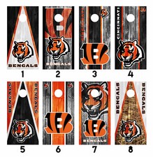 Cincinnati Bengals Cornhole Wrap Skin Decal Vinyl Sticker MANY DESIGNS SK07