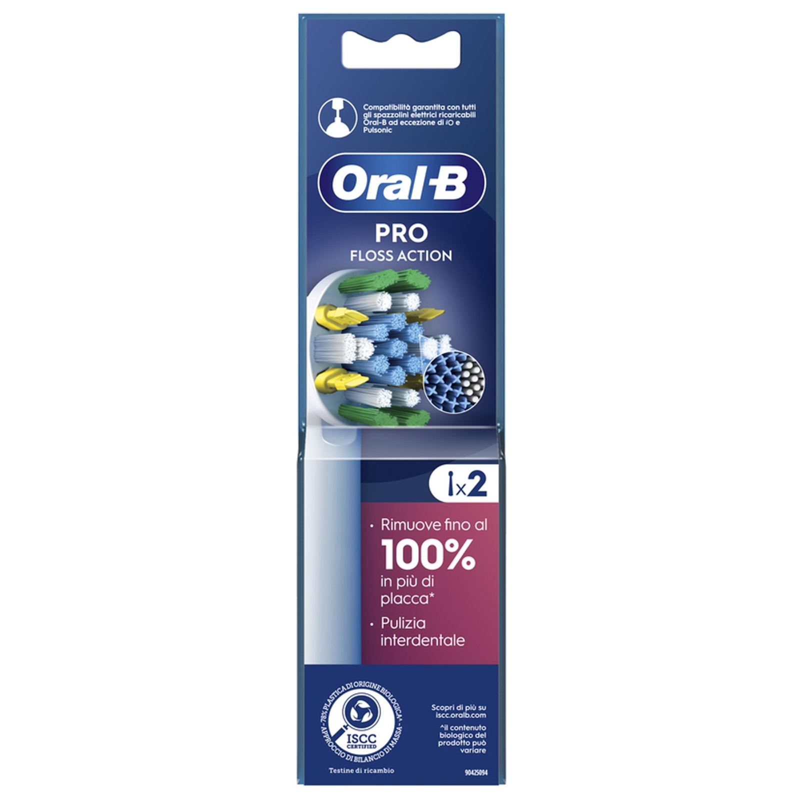 ORAL-B TESTINA DI RICAMBIO PER PRO FLOSS ACTION SPAZZOLINO ELETTRICO 2P