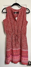NEW GAP PULLOVER SLEEVELESS SIZE S LIGHTWEIGHT V-NECK DRAWSTRING WAIST DRESS