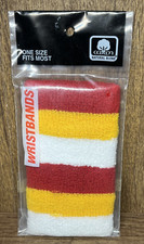 NEW Wristbands 2-Pack Sweatbands Vintage NOS Cotton Sealed Red/Yellow/White