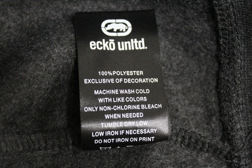 Ecko Unltd Hoodie Sweatshirt Charcoal Heather Logo M EO30H513 - Imagen 8 de 9